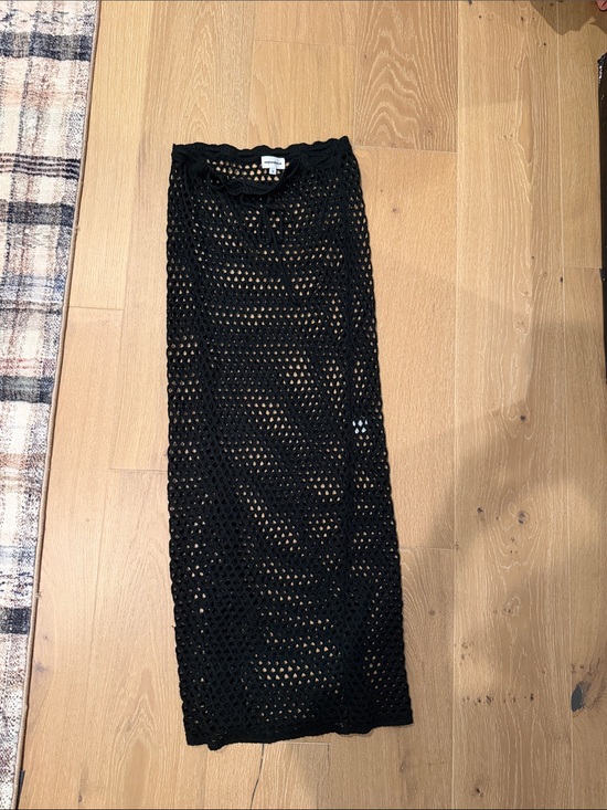 superdown Dresses & Skirts - superdown Black Crochet Maxi Skirt